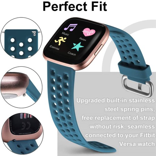 Ersatzband Armband Silikon Band für Fitbit Versa 2 Versa Lite Sport Bracelet - Picture 8 of 22