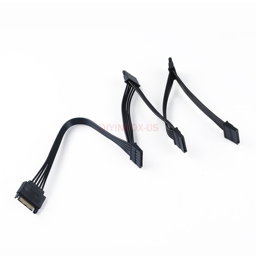 10pcs SATA Power 15 Pin 1 Male To 5 Female Splitter Hard Drive Cable for HDD SSD - Picture 11 of 18