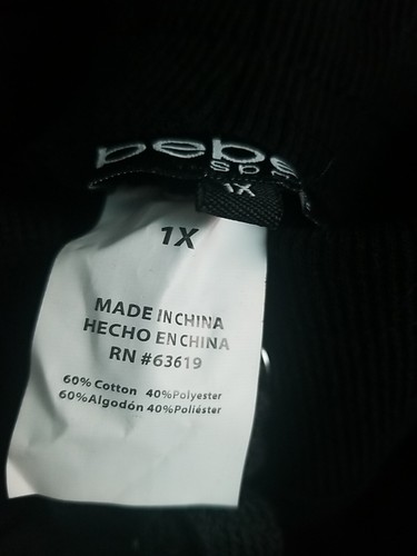 Bebe Plus Size 1X Track Set Hoodie/ Jogger Black Logo Pockets NWT$180 - Picture 10 of 12