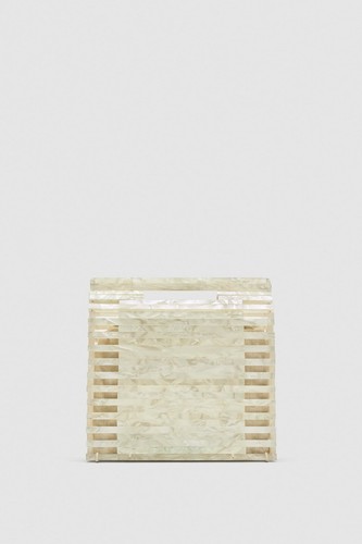 Borsa in effetti mano in metacrilato di a Zara Mini madreperla New plastica per Rare Borsa SzVLqpGUM