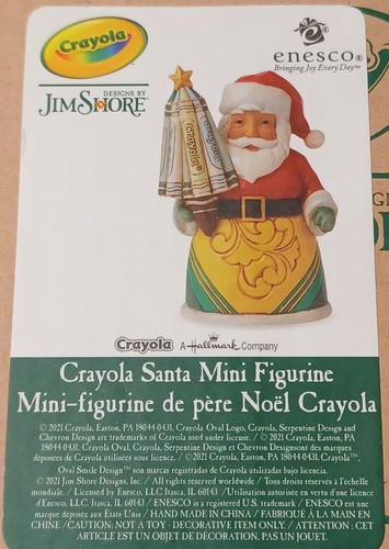 Jim Shore CRAYOLA SANTA MINI FIGURINE 6009136 NEW 2021 - Picture 3 of 12