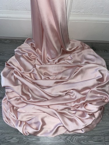 Tela satinada rosa pálido Charmeuse 58"" precio por metro - Imagen 2 de 2