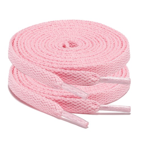 2Pair 24 27 36 45 63 72 Inch Flat Shoelaces Replacement for Sneakers Boots Pink - Picture 1 of 9