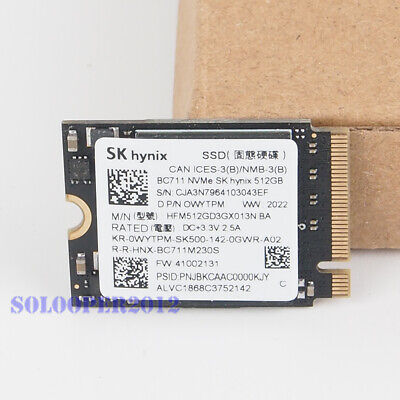 New SK Hynix 512GB NVMe PCIe M2 2230 SSD BC711 30mm New SK Hynix 512GB NVMe PCIe M2 2230 SSD BC711 30mm