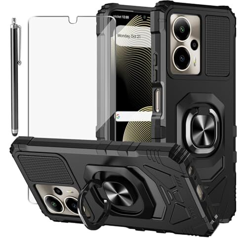 for Cricket Outlast 5G 2024 Case, with Tempered Glass Screen Protector Heavy - Picture 2 of 8