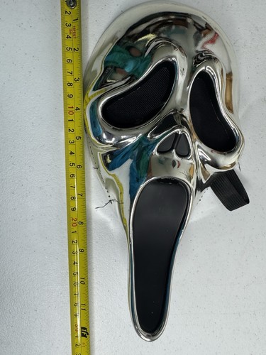 Scream Ghost Face NUR MASKE silber günstig ohne Kapuze oder Latz Halloween Horror - Bild 4 von 5