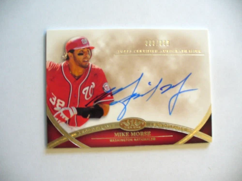 MLB -2012 Topps Crowd Pleaser Autographed Card #383/399 "Mike Morse" - Near Mint