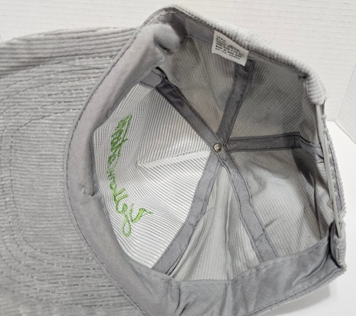 Vtg Yellowstone National Park Gray Corduroy Rope Hat Cap Snapback IAAC Hong Kong - Picture 10 of 11