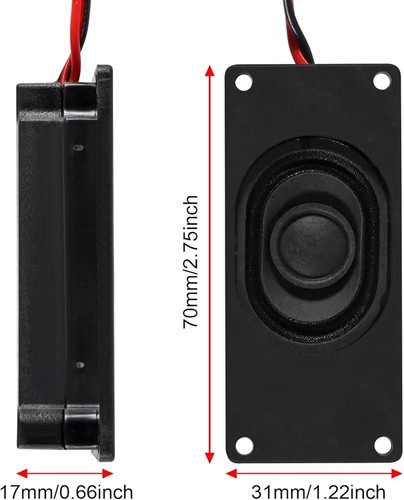 4pcs 3 Watt 8 Ohm Mini Speaker With 2.54mm DuPont Interface - Zdjęcie 2 z 5