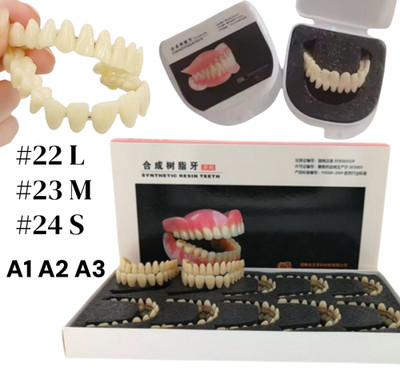 A1 A2 A3 Dental DIY Dentures Flexible Acrylic Resin False Teeth Dentures S/M/L