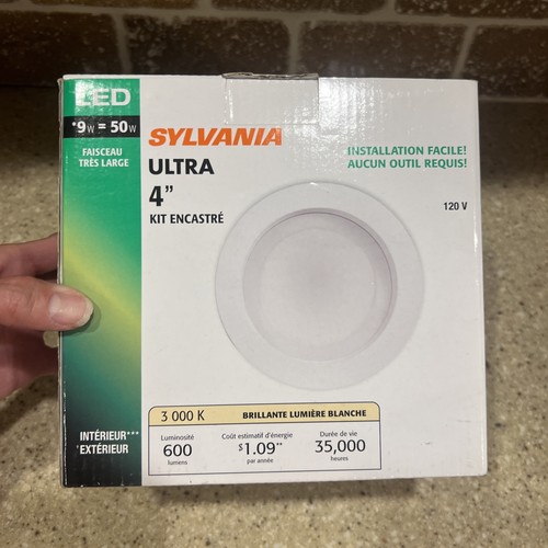 Sylvania Ultra LED 4" Recessed Kit 50W Dimmable White Light - Picture 3 of 20
