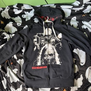 AMC The Walking Dead Black Zip Up Hoodie Sweatshirt Size M Original TV