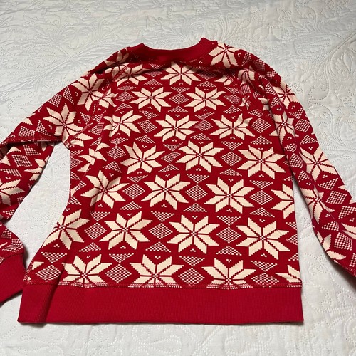 NWT Hanna Andersson Holiday Printed Snowflake Sweatshirt Size 8 - Picture 3 of 5