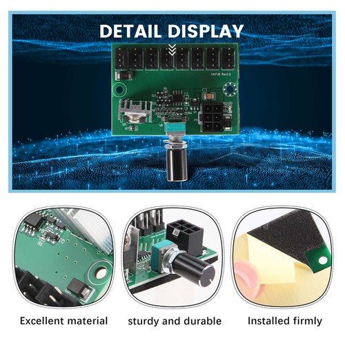 Computer Case 12V Miner Fan Speed Controller 8-Channel Fan Hub PWM High-9074 - Afbeelding 3 van 4