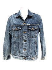 Vintage Guess Georges Marciano Denim Jacket Made USA Acid Wash L 80s Grail