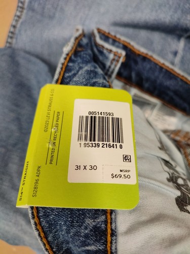 Levi's 514 Straight Fit Jeans 00514-1593 Size 31 x 30 - Everyday Indigo - Picture 3 of 5