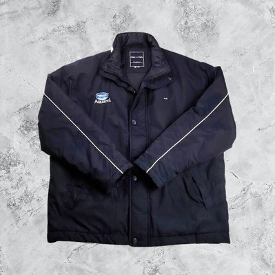 Gros manteau Eden Park vintage XL doudoune parka bleu marine corporate brodé - Photo 1/4