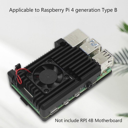 Aluminum Case for 4B Heatsink with Cooling Fan+Thermal Pad for RPI 4B2517 - Afbeelding 5 van 8