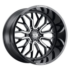 24x12 Vision 402 Riot Gloss Black Machined Face Wheels 8x170 (-51mm) Set of 4