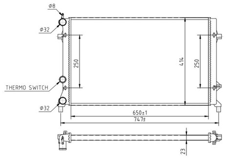 RADIATOR ENGINE COOLING 611 862 FOR VW CBPA/CKJA 2.0L CFNA/CLRA 1.6L 4cyl 2.5L - Picture 2 of 11