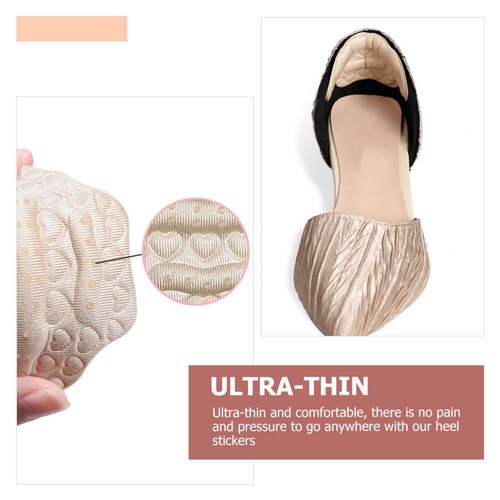 6 Pairs Shoe Heel Liners Comfortable Heel Pads Wear Resistant Adhesive Cushions - Picture 7 of 12