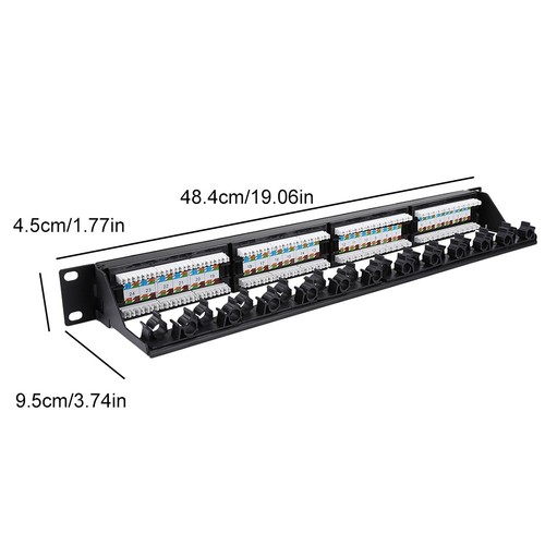 Vergoldetes 24-Port-montierbares Daten-Patchpanel Hochgeschwindigkeits-Cat KUI - Photo 8/10