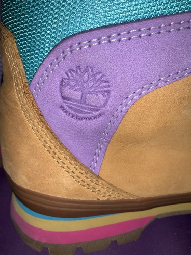 Timberland Vintage bunte Wanderschuhe - braun, pink & türkis, Damengröße 10 - Bild 13 von 17