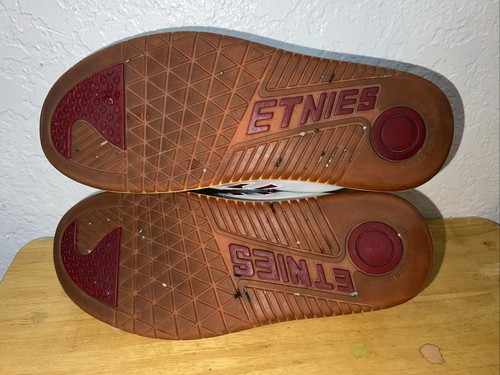 Etines Callicut W’s Vintage White Red Women’s Size W 10 Men’s 8.5 Skateboard - Picture 8 of 9