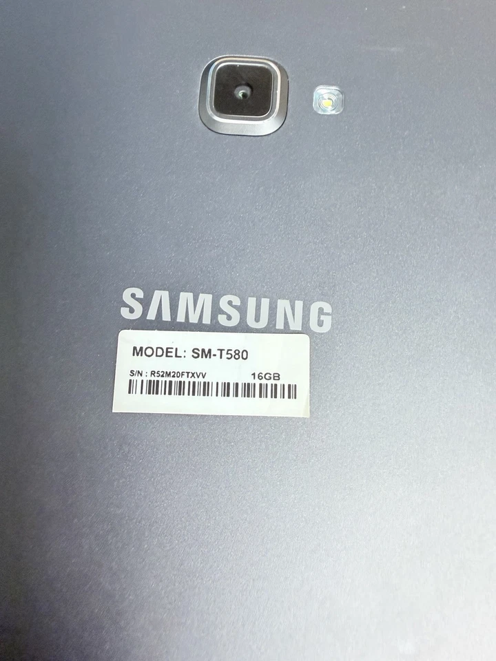 📱 Samsung Galaxy Tab A SM-T580 16 GB 🔒 FRP Loc🔐ked - Para piezas o reparación Foto 4 de 4