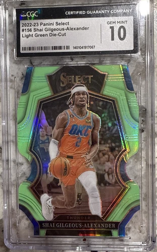 22 Select Shai Gilgeous Alexander LIGHT GREEN Die Cut 02/49 CGC 10 RARE MVP SGA