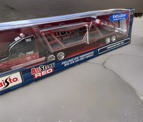 Maisto All Stars ROT (nur @ Zielscheibe) Transporter Feuerwehr Sattel und Auto - Bild 5 von 20