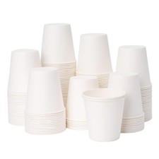 YEEHAW 3 oz 100 Pack Disposable Paper Coffee Bathroom Cups, Small White Mouth...