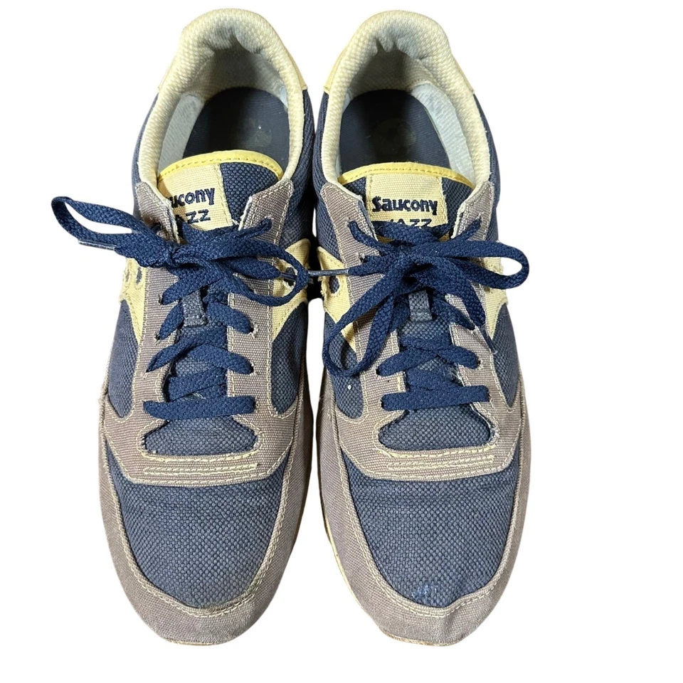 Saucony Shoes Mens 14 Jazz Low Pro Vegan Sneakers Blue Gray Lace Up 2887-12 - Image 2 of 4