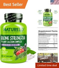 Calcium, Magnesium  Zinc with Vitamins D3  K2 - Non-GMO, 240 Capsules