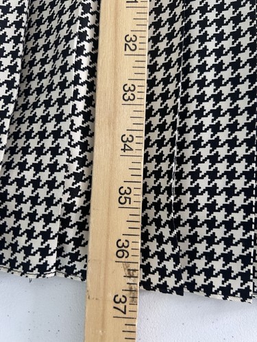 Maxi gonna plissettata vintage Lauren Ralph Lauren 12 100% seta pied de poule classica - Foto 6 di 11