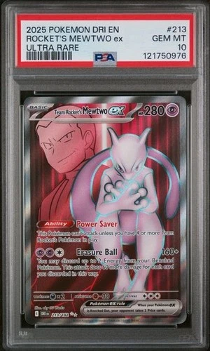 2025 Pokemon DRI Rocket's Mewtwo 2131/182 Ultra Rare PSA 10