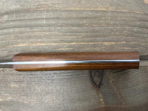 "Cuchillo de talla vintage E Warther & Son hoja de acero inoxidable mango de madera Full Tang" - Imagen 17 de 17