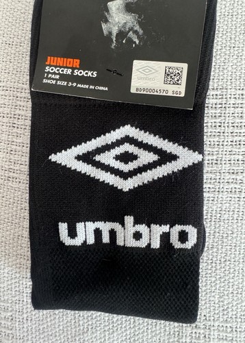 UMBRO Youth/Junior • Boys & Girls Soccer Socks - Black One Pair (Size 3-9) NEW - Picture 3 of 12