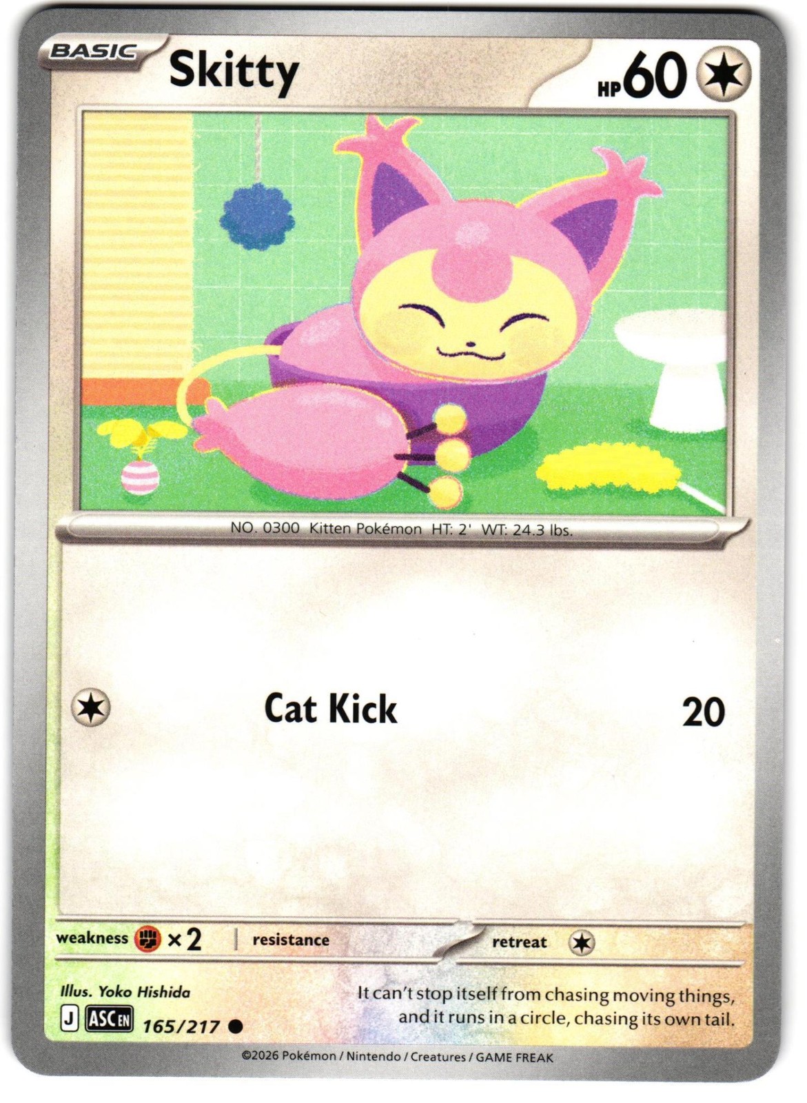 Skitty 165/217 Pokemon ME: Ascended Heroes NM