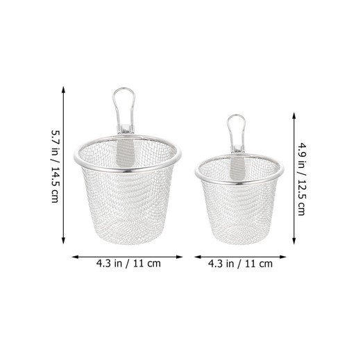 2 Pcs Stainless Steel Pasta Spoon Strainer with Handle Hot Pot Spoons - Bild 3 von 12