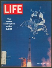 LIFE MAGAZINE MARCH 14, 1969 APOLLO 9 LEM LUNAR LANDING USSR TU-144 PLANE
