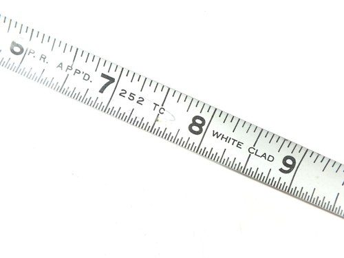 VINTAGE LUFKIN WHITE CLAD 12 FOOT FEET TAPE MEASURE USA SAE FT FT. RULE W-9212 - Picture 8 of 10