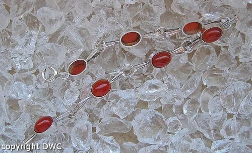Karneolarmband Armband mit Karneol Karneole in aus 835 er Silber Damen Bracelet - Bild 7 von 12