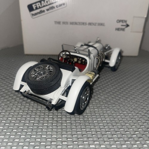 Vintage Danbury Mint Diecast 1/24 White 1931 Mercedes-Benz SSKL Model Car* - Picture 6 of 10