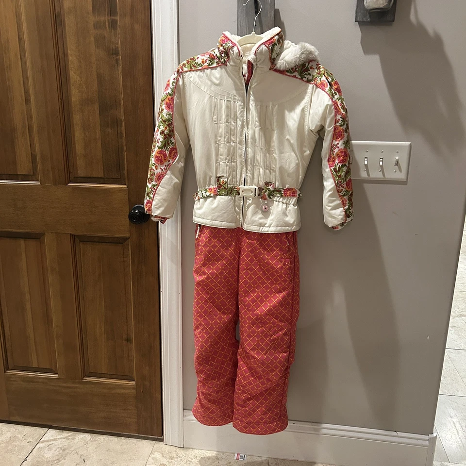 Obermeyer I-Grow Rosa Jóvenes Niñas Talla 8 Invierno Nieve Esquí Traje Una Pieza Capucha Foto 2 de 4