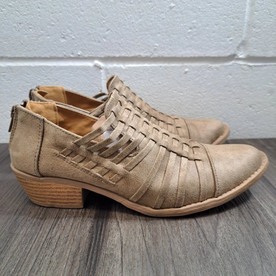 Botines Cupido Marrón Para Mujer Talla 7 Botas con Cremallera. Foto 4 de 4