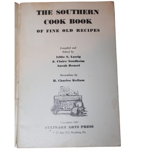 The Southern Cookbook 322 Old Dixie Black American Recipe Book 1939 - Picture 2 of 5