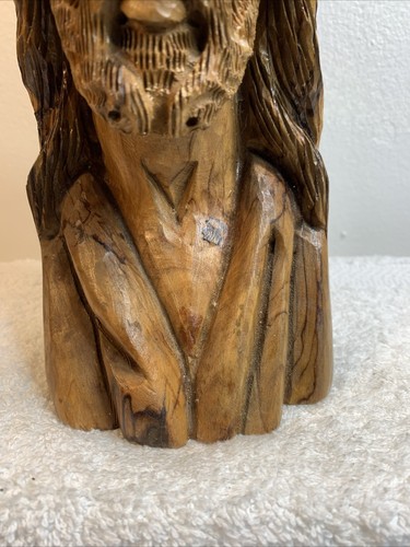 Anri Italien Vintage 80er Passion Jesus mit Dornenkrone Holz geschnitzt Büste 9" - Bild 17 von 22