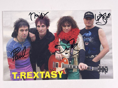 T.Rextasy Fully Signed Photograph Original Coloured Promotion Circa 2010s