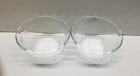 Set Of 2 Pyrex #463 6 oz Clear Scalloped Edges Ramekins Custard Cups